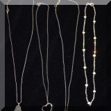 J09. Sterling silver necklaces. 